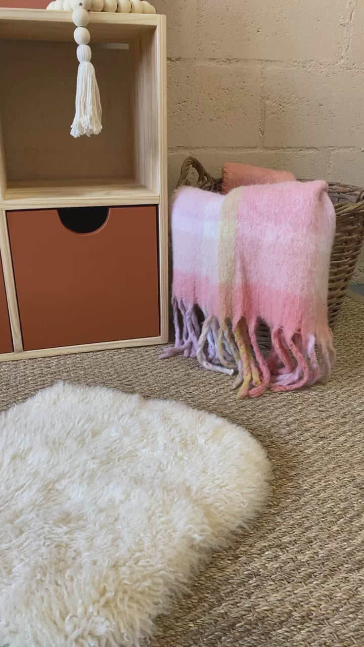 Load and play video in Gallery viewer, Video showcasing the handcrafted 6 Cube Storage Unit with Copper Storage Boxes by Grandpa&amp;#39;s Workshop
