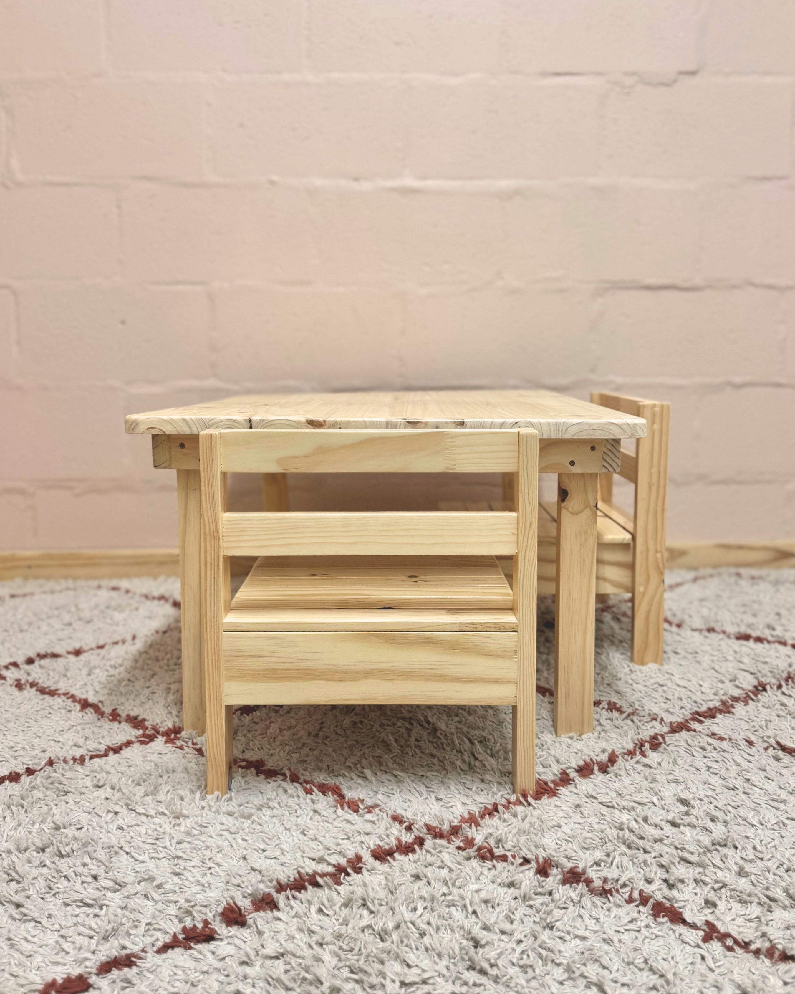 Toddler Rectangle Table and Chairs Set | Wooden Kids Table South Africa ...